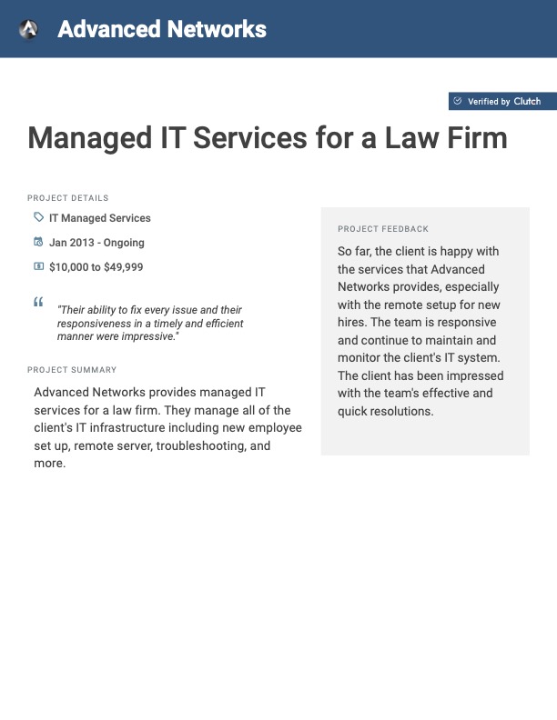Case Study of Our Managed It Services for Law Firms