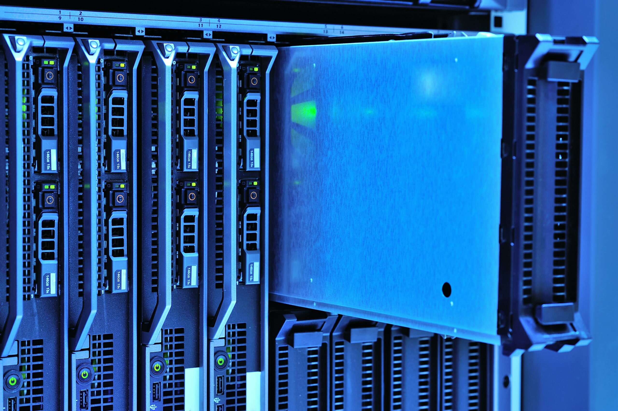 Network equipment in a server rack